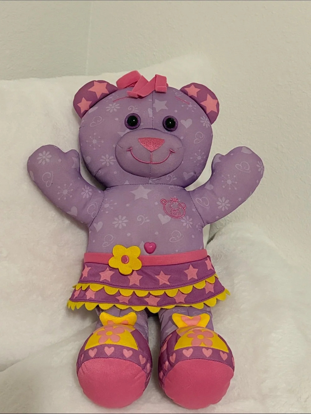 2014 Doodle bear plushie Stuffed Animal Plush NWOT Draw on the bear washable